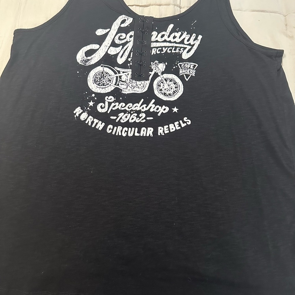 Torrid Vintage Black Slub Jersey Top